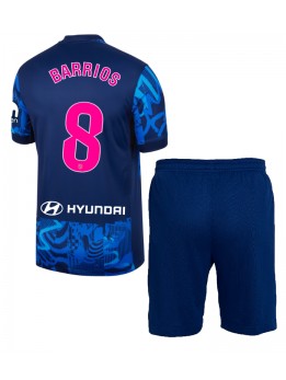 Billige Atletico Madrid Pablo Barrios #8 Tredjedraktsett Barn 2024-25 Kortermet (+ Korte bukser)